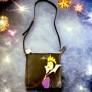 Disney X Coach Rowan File Bag With Evil Queen Crossbody